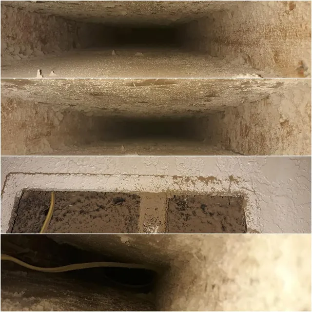 Duct interior and register from a Duct Hunt job